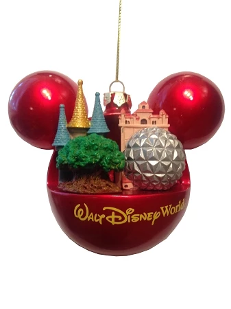 Disney Mickey Ears Icon Ornament - Four Parks, One World - Tower 1 Disney Mickey Ears Icon Ornament - Four Parks, One World - Tower