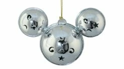 Disney Mickey Ears Icon Ornament - Mickey Mouse Metal Bell - Silver