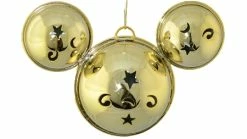 Disney Mickey Ears Icon Ornament - Mickey Mouse Metal Bell - Gold