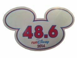 Disney Auto Magnet - 2014 RunDisney Mickey Mouse 48.6 - Small