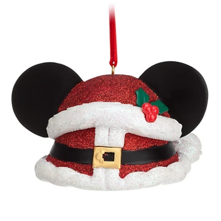 Disney Ear Hat Ornament - Santa Mickey Mouse Hat 1 Disney Ear Hat Ornament - Santa Mickey Mouse Hat