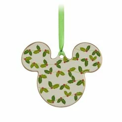 Disney Disc Ornament - Mickey Mouse - Holly