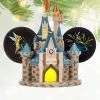 Disney Ears Hat Ornament - Cinderella Castle With Fireworks - Light Up