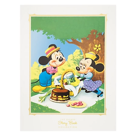 Disney Story Book Deluxe Art Print - Mickey & Minnie Picnic 1 Disney Story Book Deluxe Art Print - Mickey & Minnie Picnic