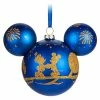 Disney Mickey Ears Christmas Ornament - Four Parks - Gold Glitter