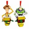 Disney Christmas Ornament Set - Woody And Buzz Lightyear Bells