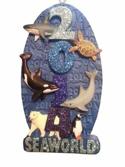 Sea World Christmas Ornament - 2014 Logo - Marine Animals