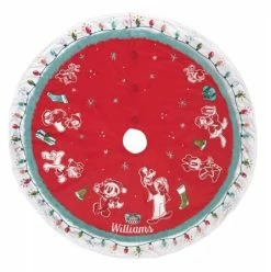 Disney Christmas Tree Skirt - Mickey & Friends - Vintage Red