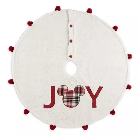 Disney Christmas Tree Skirt - Mickey Mouse Homestead - JOY 1 Disney Christmas Tree Skirt - Mickey Mouse Homestead - JOY