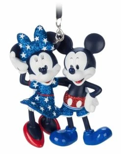 Disney Figural Ornament - Mickey And Minnie Mouse Americana