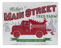 Disney Holiday Sign - Mickey Main Street Tree Farm - Light Up