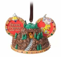 Disney Ears Hat Ornament - Seven Dwarfs Mine Train