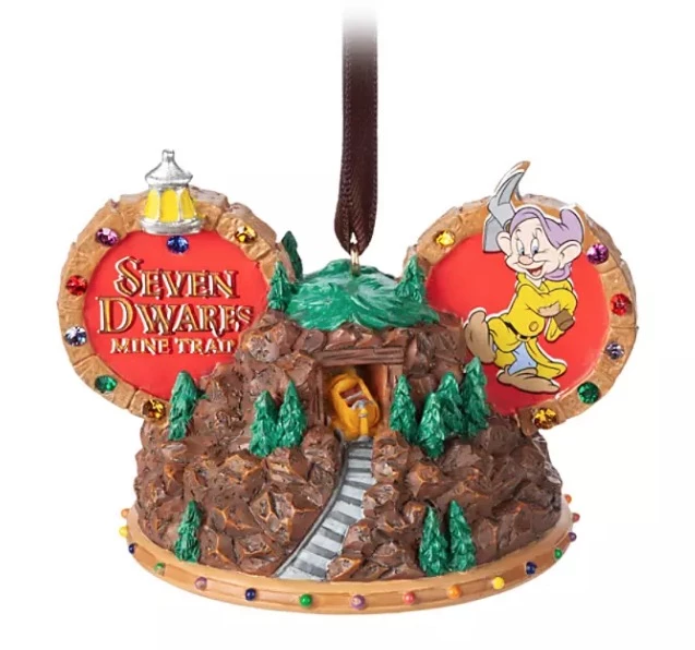 Disney Ears Hat Ornament - Seven Dwarfs Mine Train 1 Disney Ears Hat Ornament - Seven Dwarfs Mine Train