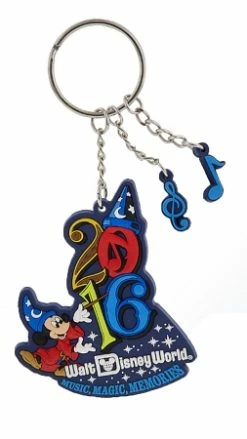 Disney Keychain - 2016 Sorcerer Mickey Mouse - Rubber