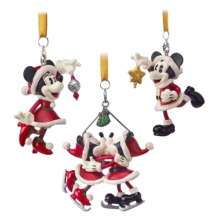 Disney Holiday Ornament Set - Turn Of The Century - Mickey And Minnie 1 Disney Holiday Ornament Set - Turn Of The Century - Mickey And Minnie