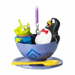 Disney Christmas Ornament - Alien And Wheezy Spinning Teacup