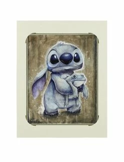 Disney Wilson Art Print - Toad Hug - Stitch And Toad