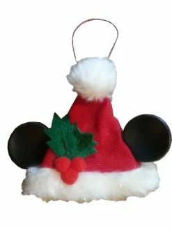 Disney Christmas Ornament - Mickey Mouse Santa Hat - Small