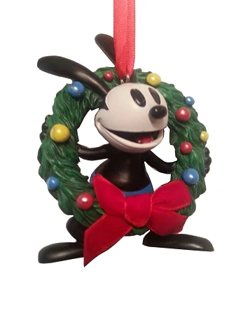 Disney Christmas Ornament - Oswald The Lucky Rabbit With Wreath 1 Disney Christmas Ornament - Oswald The Lucky Rabbit With Wreath