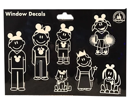 Disney Window Decal Set - Family Mickey Mouse Icons - Set Of 15 1 Disney Window Decal Set - Family Mickey Mouse Icons - Set Of 15