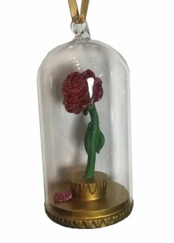 Disney Christmas Ornament - Belle's Enchanted Rose - Light Up
