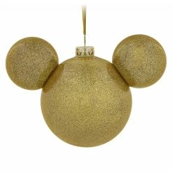 Disney Christmas Ornament - Mickey Mouse Icon - Gold