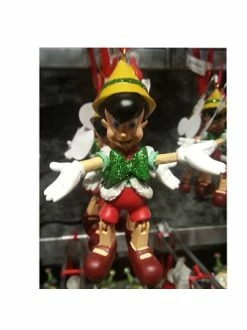 Disney Christmas Ornament - Pinocchio With Green Bow