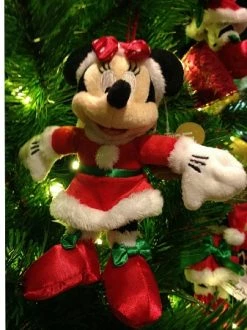 Disney Christmas Ornament - Santa Minnie Mouse Plush - 5 Inch