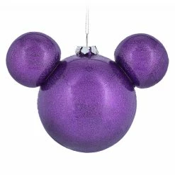 Disney Christmas Ornament - Mickey Mouse Icon - Purple