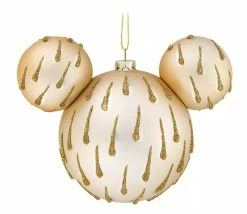 Disney Mickey Ears Icon Ornament - Mickey Mouse Icon - Gold Drops