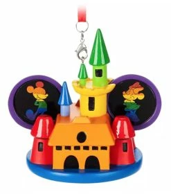 Disney Ear Hat Ornament - Rainbow Castle - Mickey And Minnie