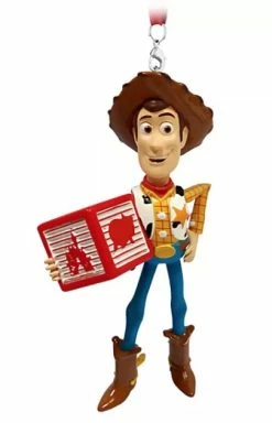 Disney Figurine Ornament - Woody With Block - Toy Story