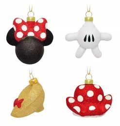 Disney Ornament Set - Minnie Mouse Icon Body Parts - Set Of 4