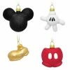 Disney Ornament Set - Mickey Mouse Icon Body Parts - Set Of 4