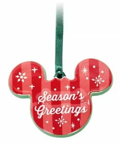Disney Disc Ornament - Mickey Icon - Season's Greeting