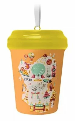 Disney Starbucks Ornament - Epcot Cup - Orange