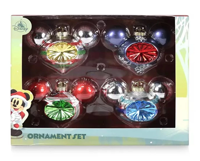 Disney Ornament Set - Mickey Mouse Icon Glass Droplet 1 Disney Ornament Set - Mickey Mouse Icon Glass Droplet