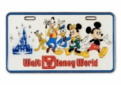 Disney 50th Anniversary Pin - Mickey & Friends License Plate