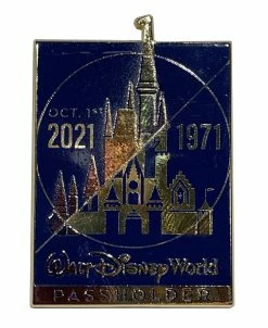Disney 50th Anniversary Pin - 1971 - 2021 Castle - Passholder
