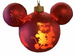 Disney Mickey Ears Icon Ornament - Mickey & Minnie - Merry & Bright