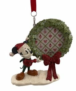 Disney Frame Ornament - Mickey Mouse With Wreath
