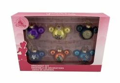 Disney Ornament Set - Mickey Icon With Princesses - Set 2